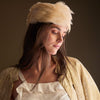 Lele Sadoughi HAT IVORY FEATHER PILLBOX HAT
