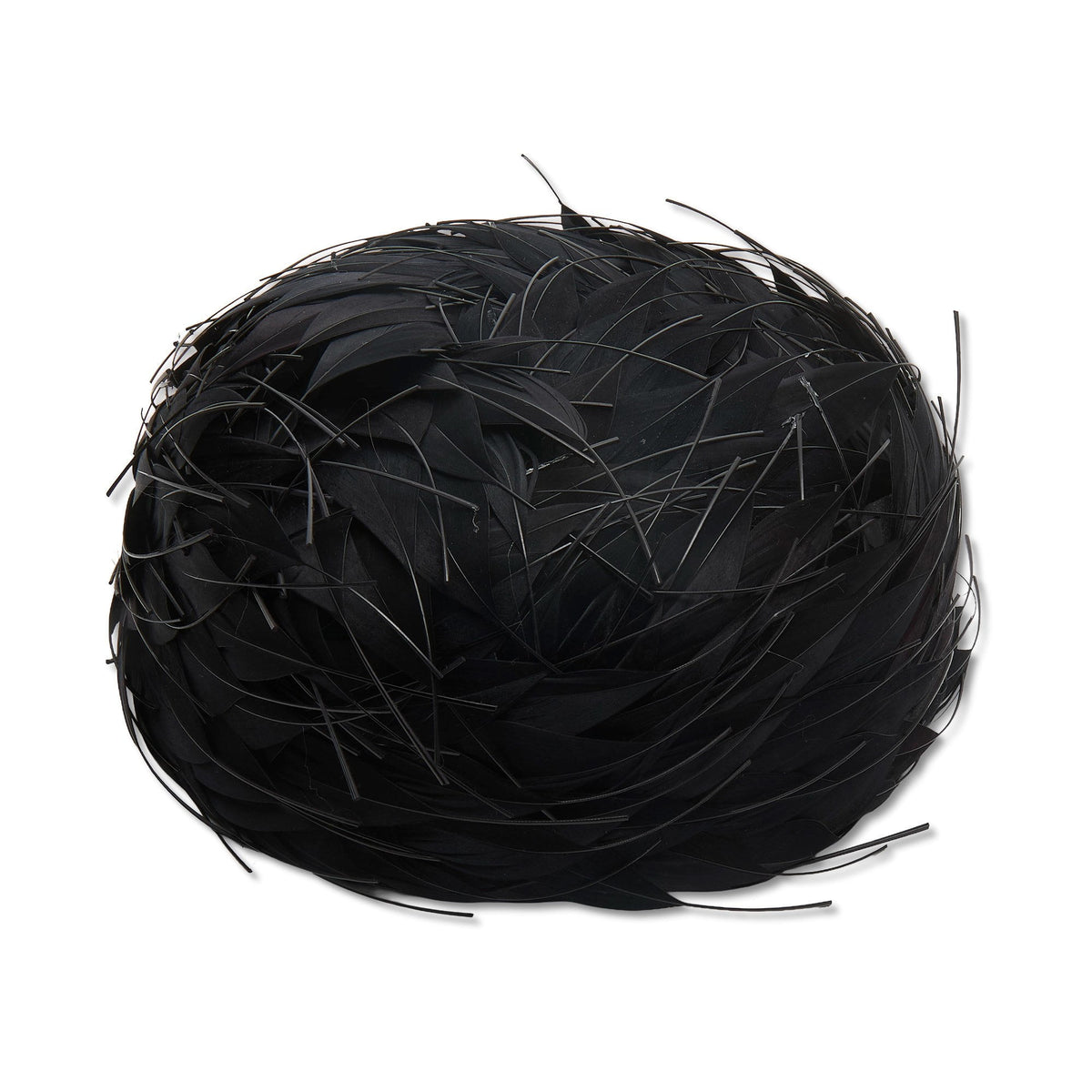 Lele Sadoughi HAT JET FEATHER PILLBOX HAT