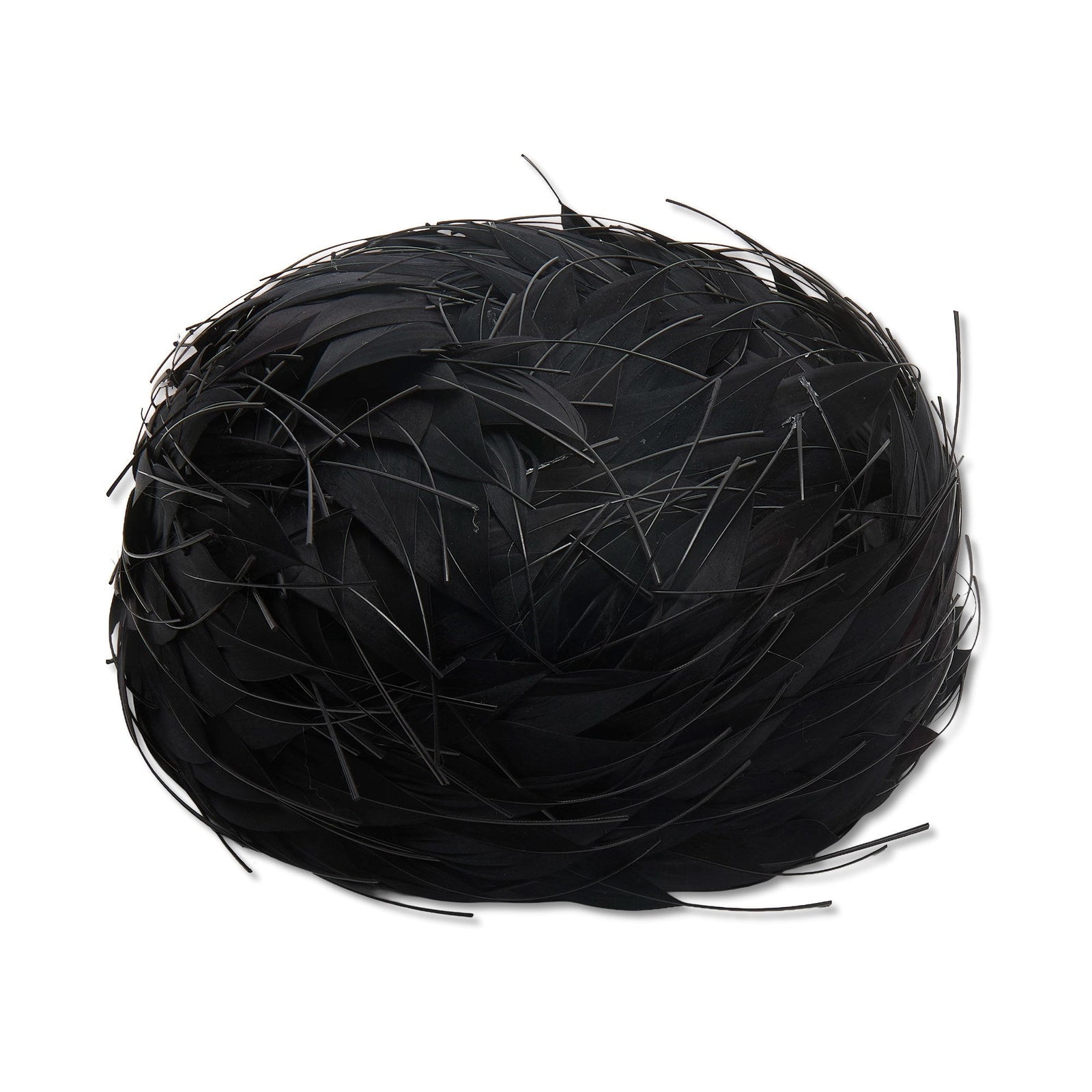 Lele Sadoughi HAT JET FEATHER PILLBOX HAT