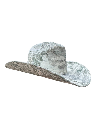 Lele Sadoughi HAT MEADOW TOILE FABRIC COVERED COWBOY HAT