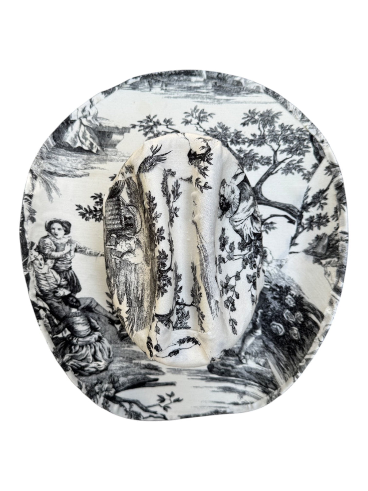 Lele Sadoughi HAT NOIR TOILE FABRIC COVERED COWBOY HAT