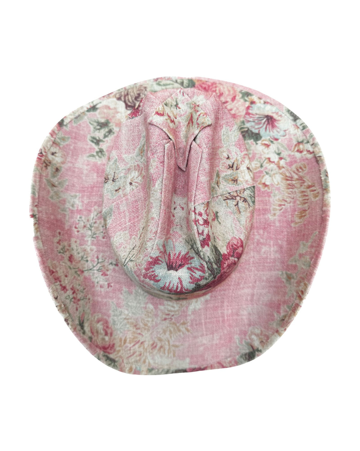 Lele Sadoughi HAT ROSEWATER FABRIC COVERED COWBOY HAT