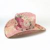 Lele Sadoughi HAT ROSEWATER FABRIC COVERED COWBOY HAT