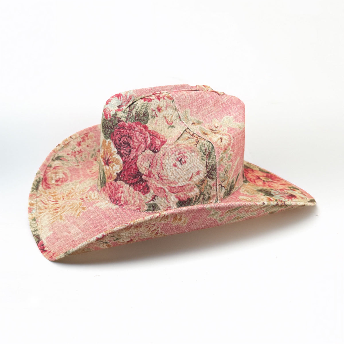 Lele Sadoughi HAT ROSEWATER FABRIC COVERED COWBOY HAT