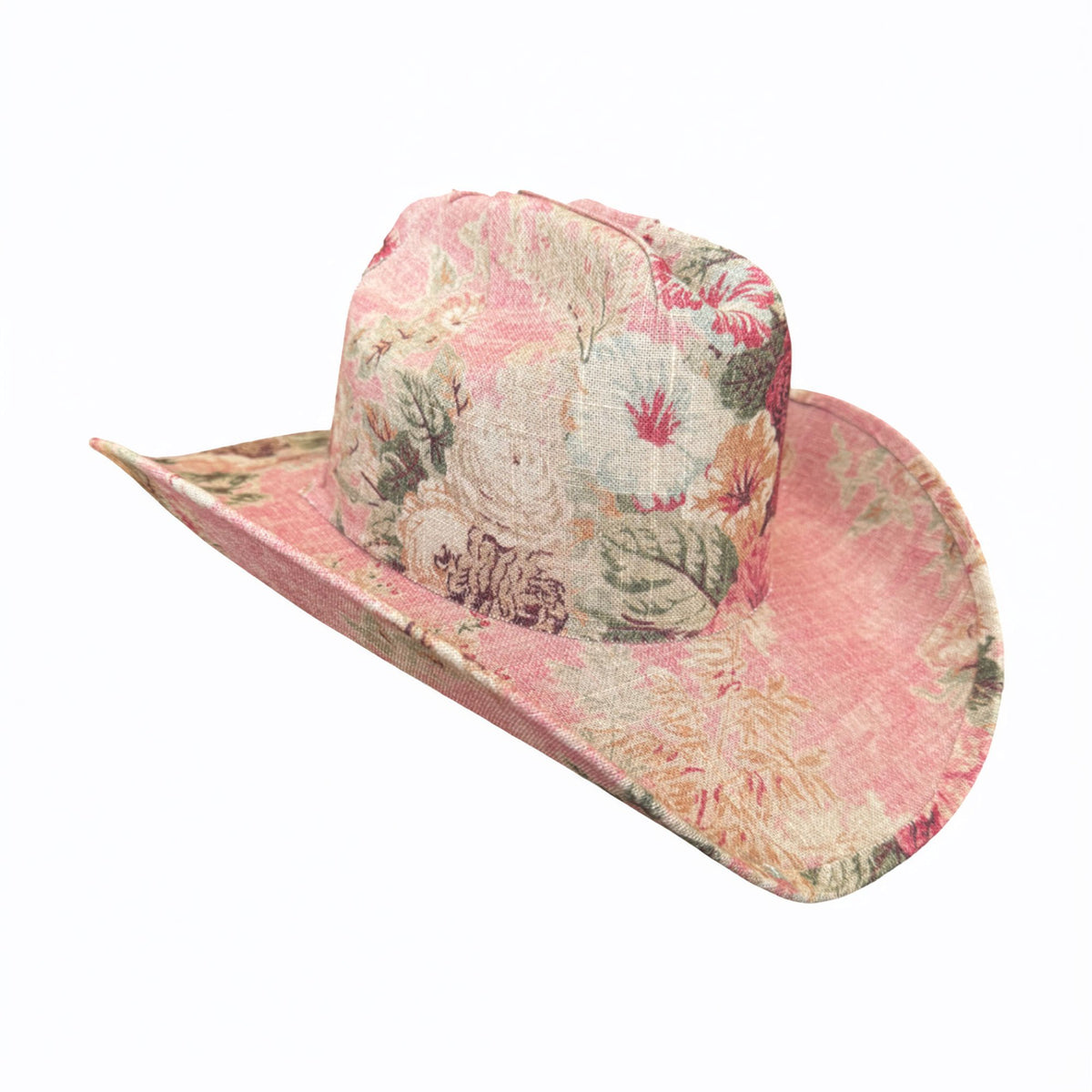 Lele Sadoughi HAT ROSEWATER FABRIC COVERED COWBOY HAT