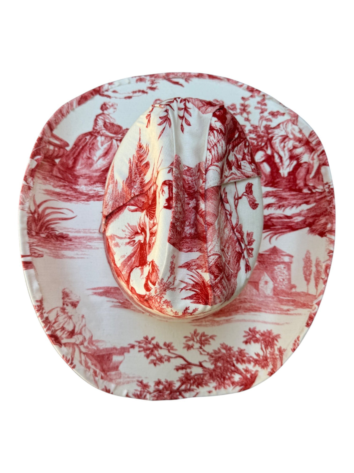 Lele Sadoughi HAT ROUGE TOILE FABRIC COVERED COWBOY HAT
