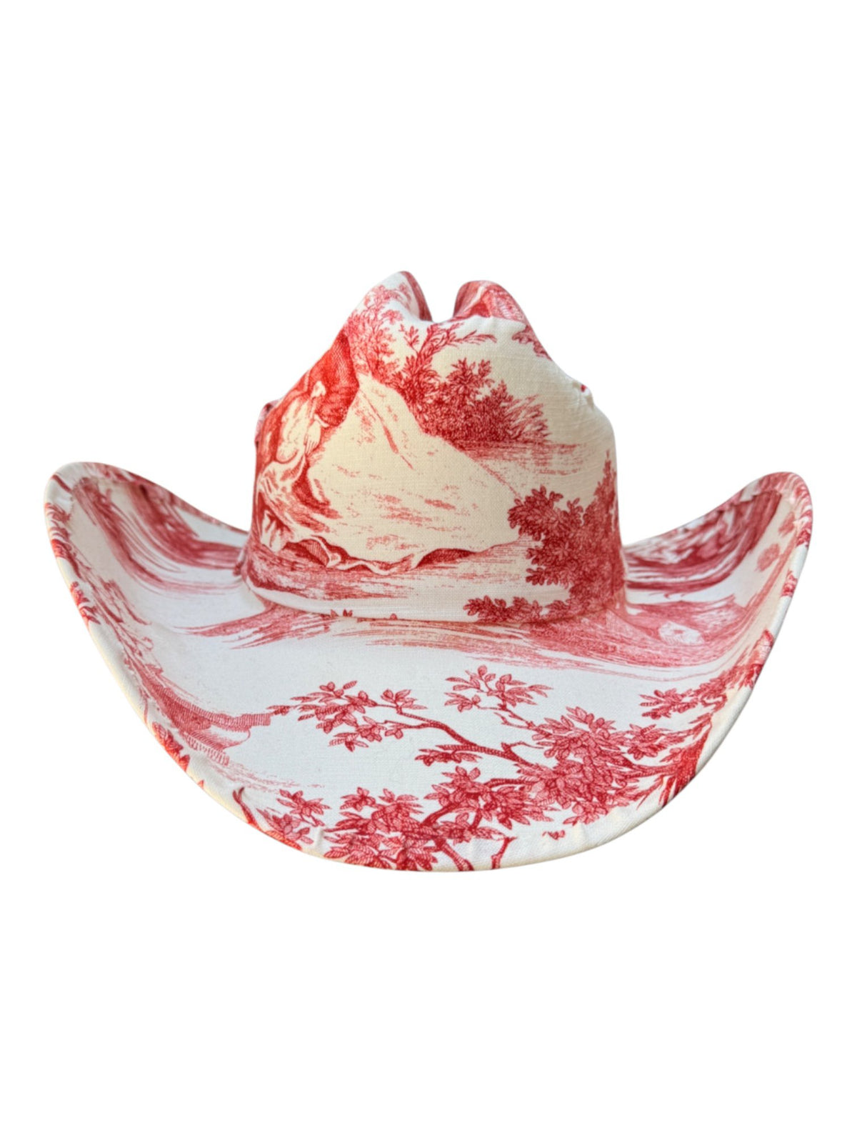 Lele Sadoughi HAT ROUGE TOILE FABRIC COVERED COWBOY HAT
