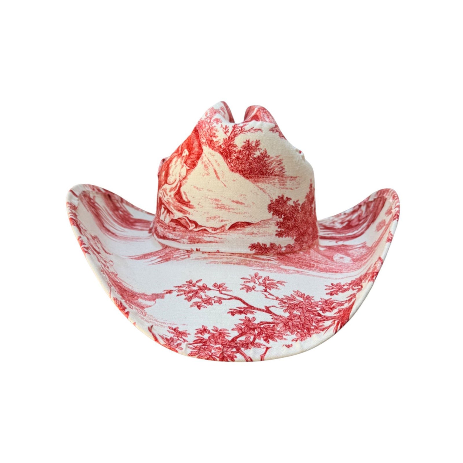 Lele Sadoughi HAT ROUGE TOILE FABRIC COVERED COWBOY HAT