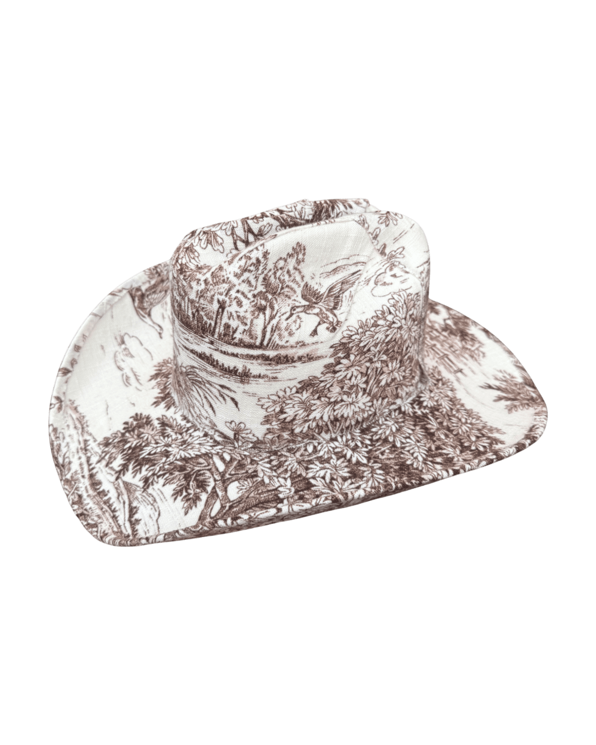 Lele Sadoughi HAT SPORTING TOILE FABRIC COVERED COWBOY HAT