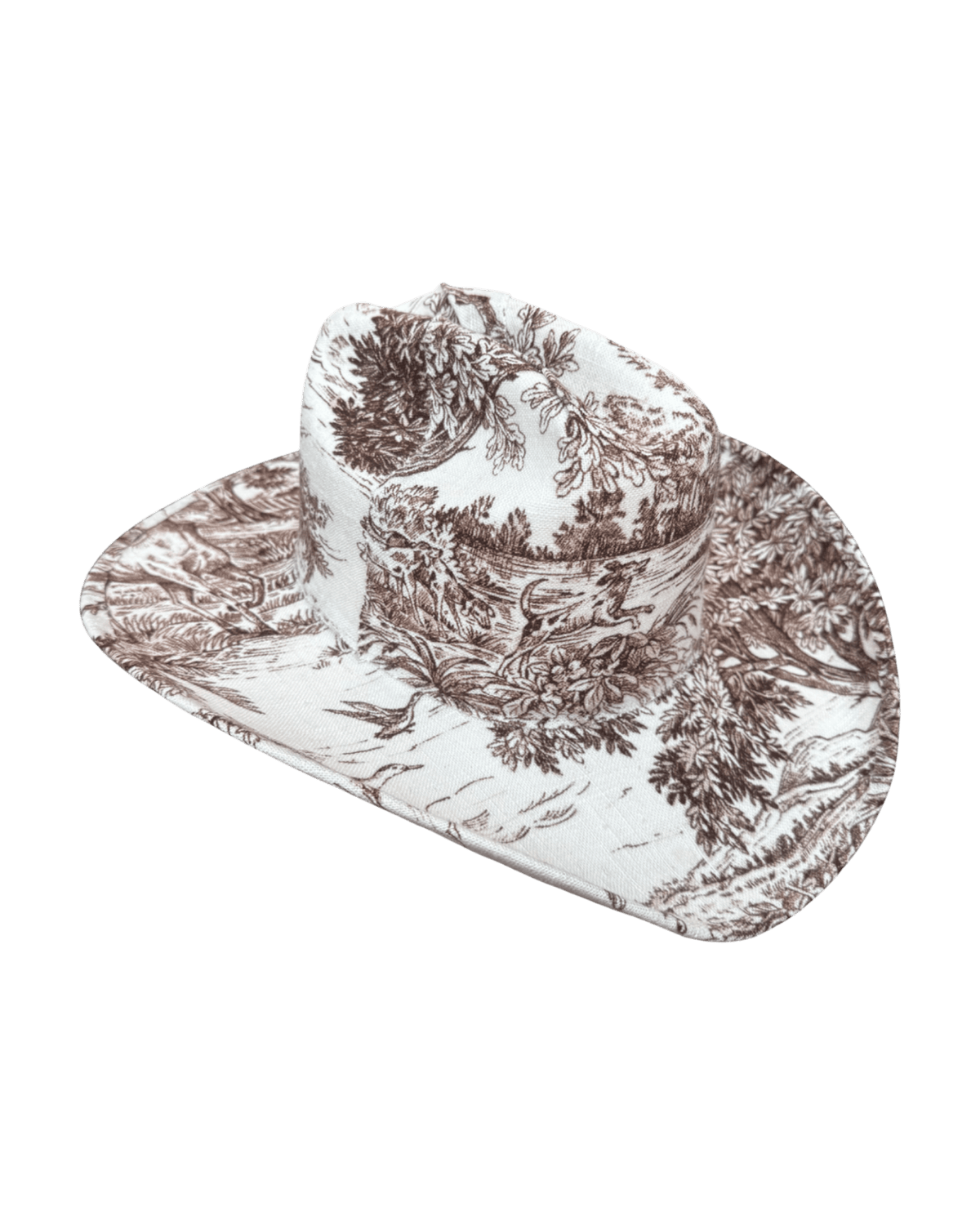 Lele Sadoughi HAT SPORTING TOILE FABRIC COVERED COWBOY HAT