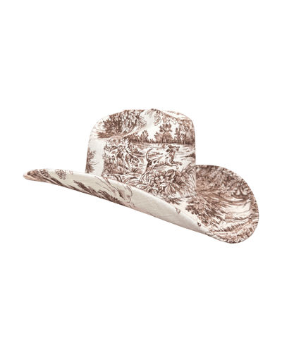 Lele Sadoughi HAT SPORTING TOILE FABRIC COVERED COWBOY HAT