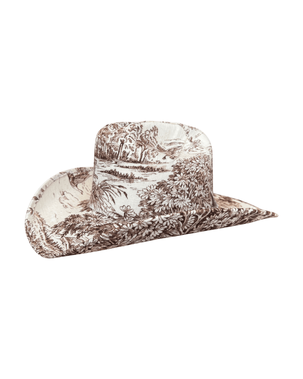 Lele Sadoughi HAT SPORTING TOILE FABRIC COVERED COWBOY HAT