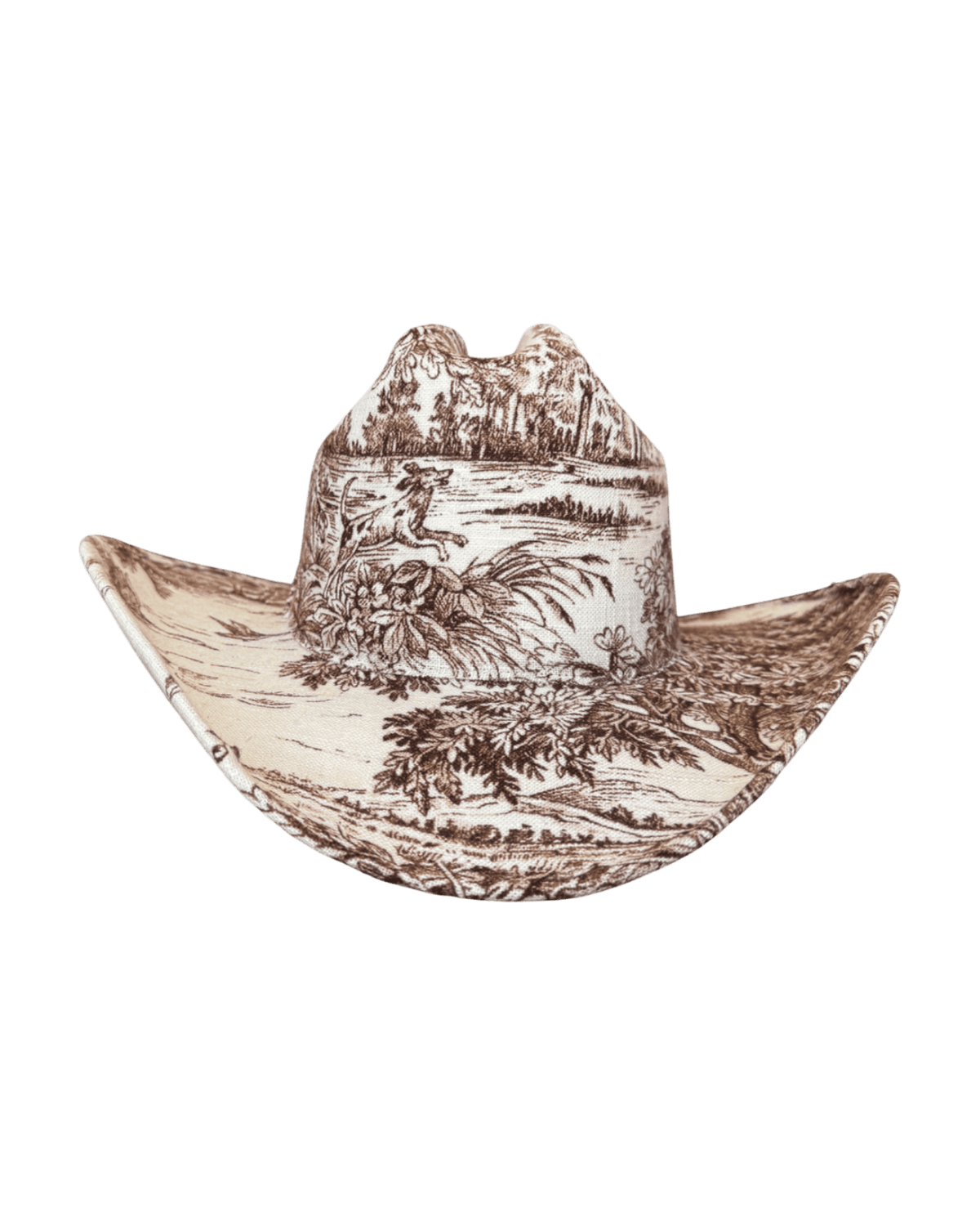 Lele Sadoughi HAT SPORTING TOILE FABRIC COVERED COWBOY HAT