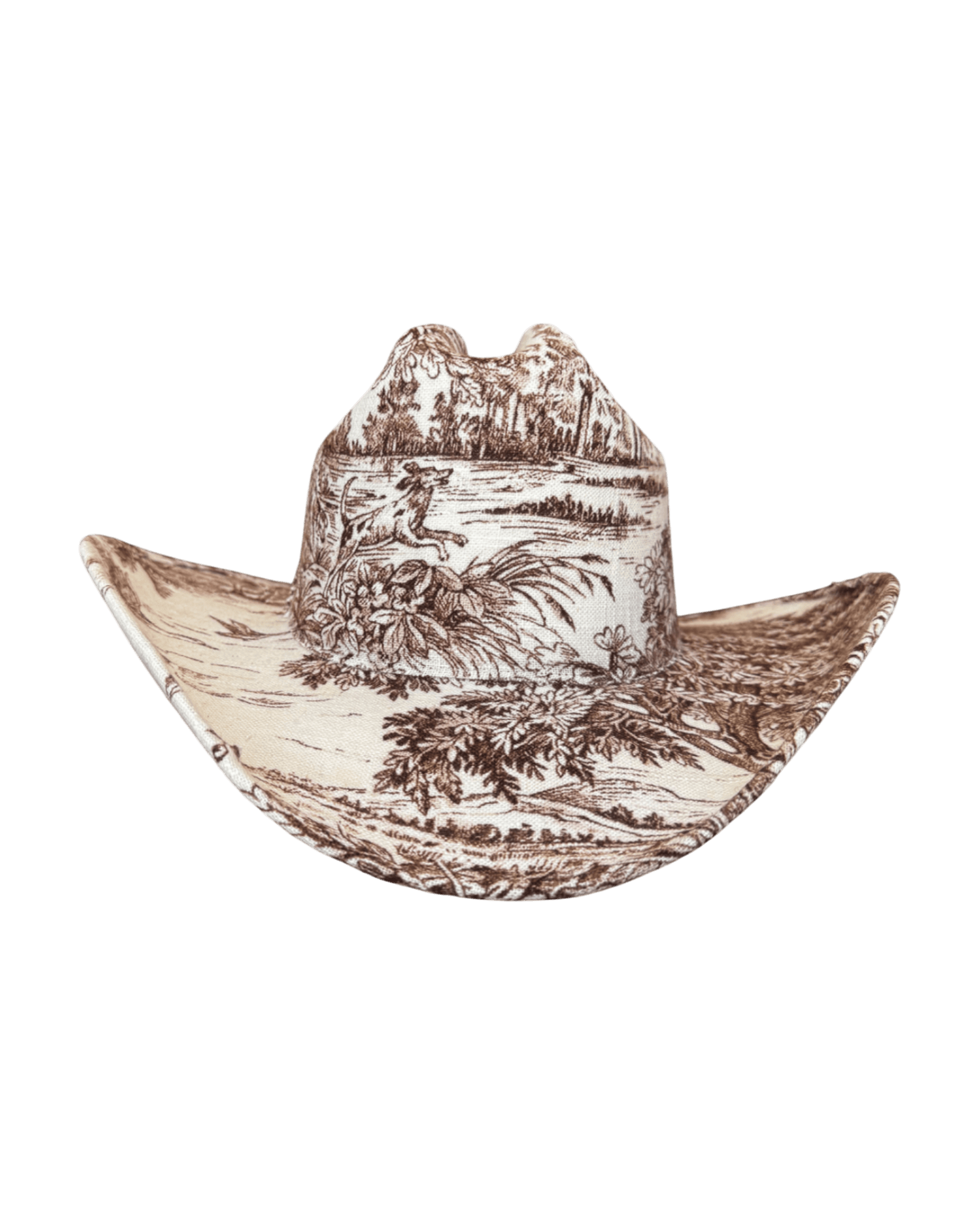 Lele Sadoughi HAT SPORTING TOILE FABRIC COVERED COWBOY HAT