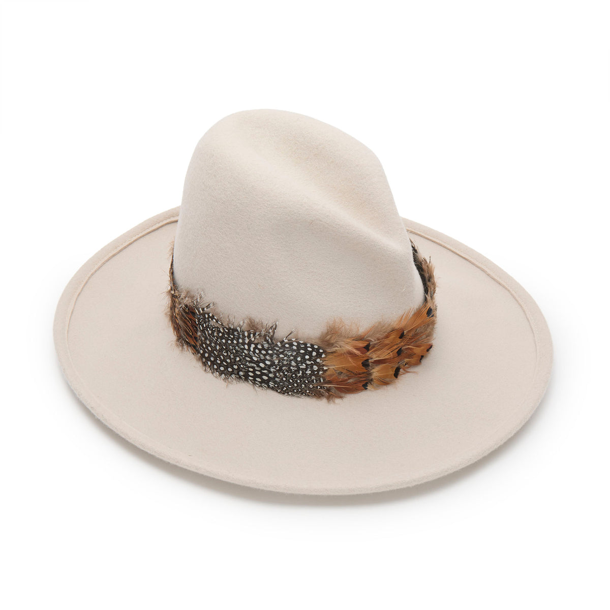 Lele Sadoughi HATS ALMOND FEATHER HAT BAND