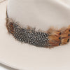 Lele Sadoughi HATS ALMOND FEATHER HAT BAND