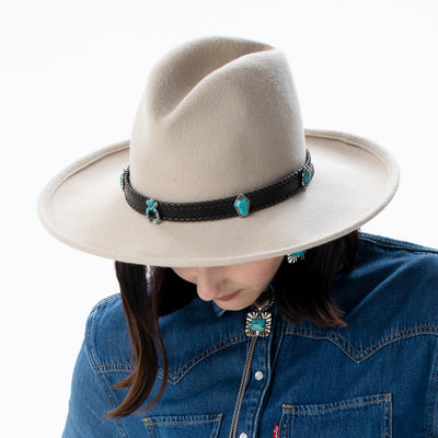 Lele Sadoughi HATS IVORY WOOL COWBOY HAT