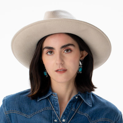 Lele Sadoughi HATS IVORY WOOL COWBOY HAT