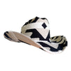 Lele Sadoughi HATS BLACK WHITE FABRIC COVERED COWBOY HAT