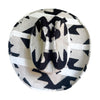Lele Sadoughi HATS BLACK WHITE FABRIC COVERED COWBOY HAT