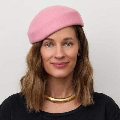 Lele Sadoughi HATS BLUSH BERET PILLBOX HAT