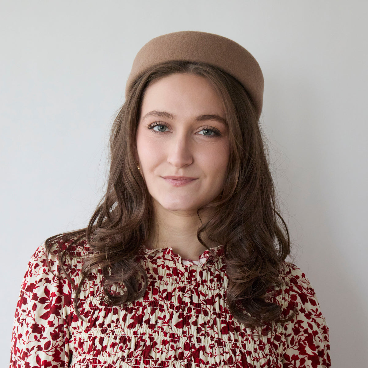 Lele Sadoughi HATS CAMEL WOOL FELT PILLBOX HAT