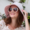 Lele Sadoughi HATS CREAMSICLE REVERSIBLE TERRY LONG BRIM BUCKET HAT