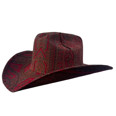Lele Sadoughi HATS DESERT ROUGE FABRIC COVERED COWBOY HAT