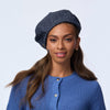 Lele Sadoughi HATS DOBBY DENIM BRIDGET PILL-BOX BERET