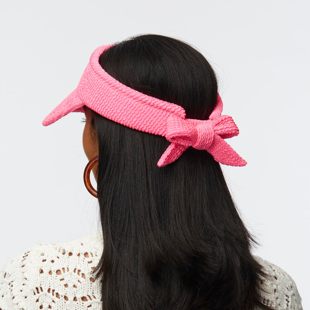 LELE SADOUGHI HATS FLAMINGO SWIMMER BOW TIE VISOR