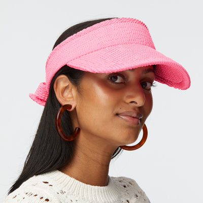 LELE SADOUGHI HATS FLAMINGO SWIMMER BOW TIE VISOR
