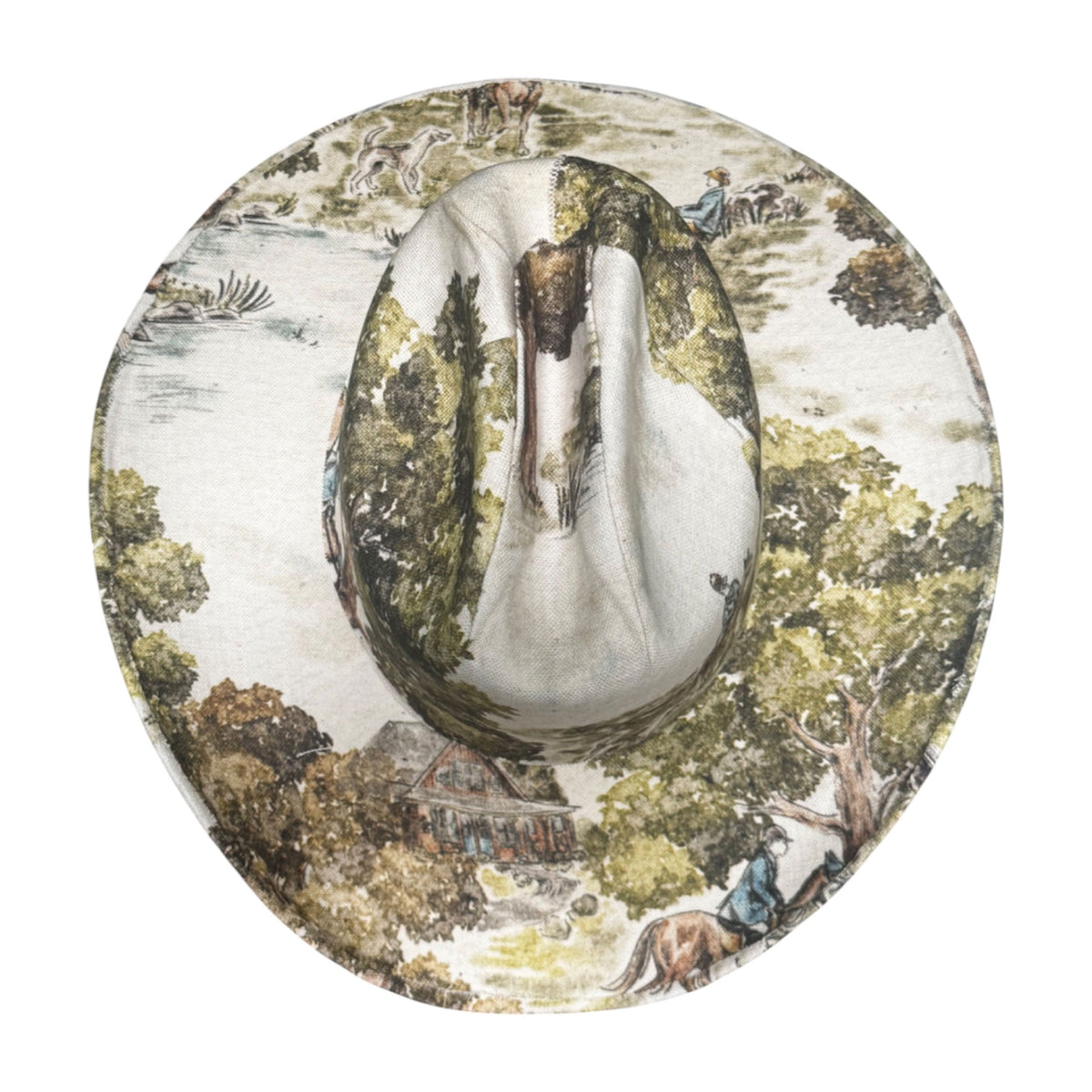 Lele Sadoughi HATS FOREST LANDSCAPE FABRIC COVERED COWBOY HAT