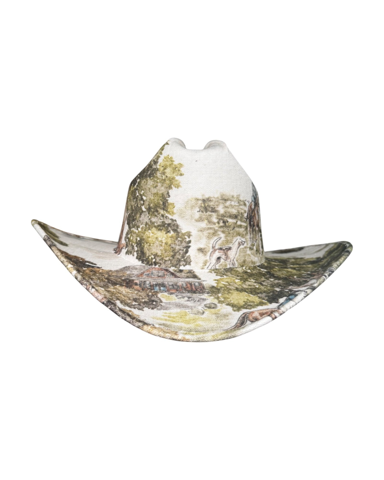 Lele Sadoughi HATS FOREST LANDSCAPE FABRIC COVERED COWBOY HAT