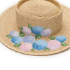 Lele Sadoughi HATS HAND PAINTED HYDRANGEA MICHELLE STRAW HAT