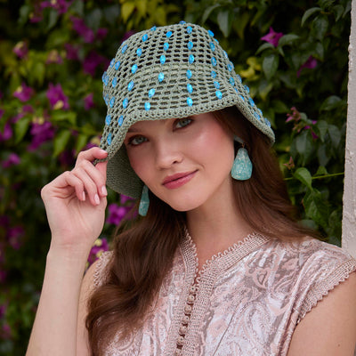 Lele Sadoughi HATS HIGH TIDE MAYA BUCKET HAT