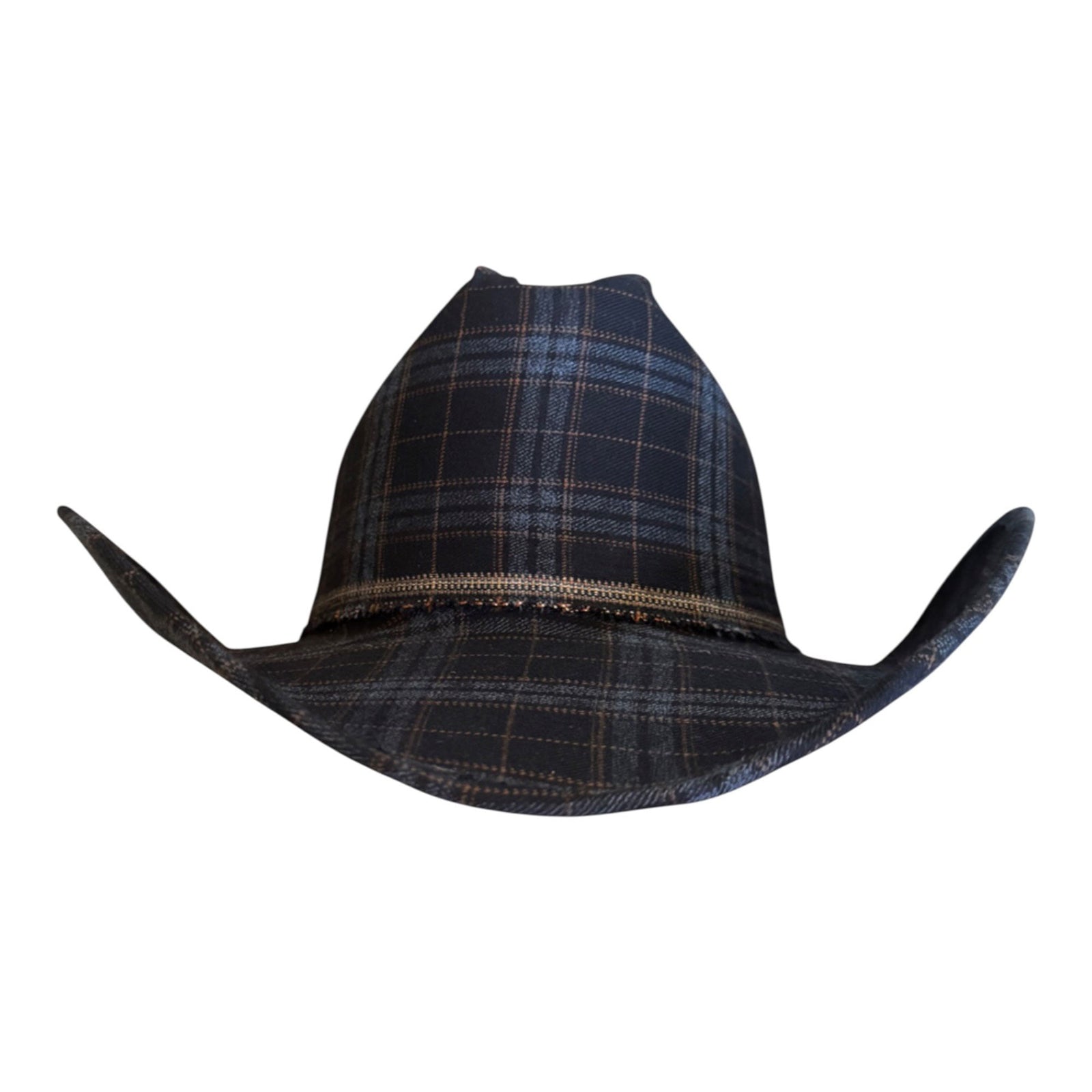 Lele Sadoughi HATS HUNTER PLAID FABRIC COVERED COWBOY HAT
