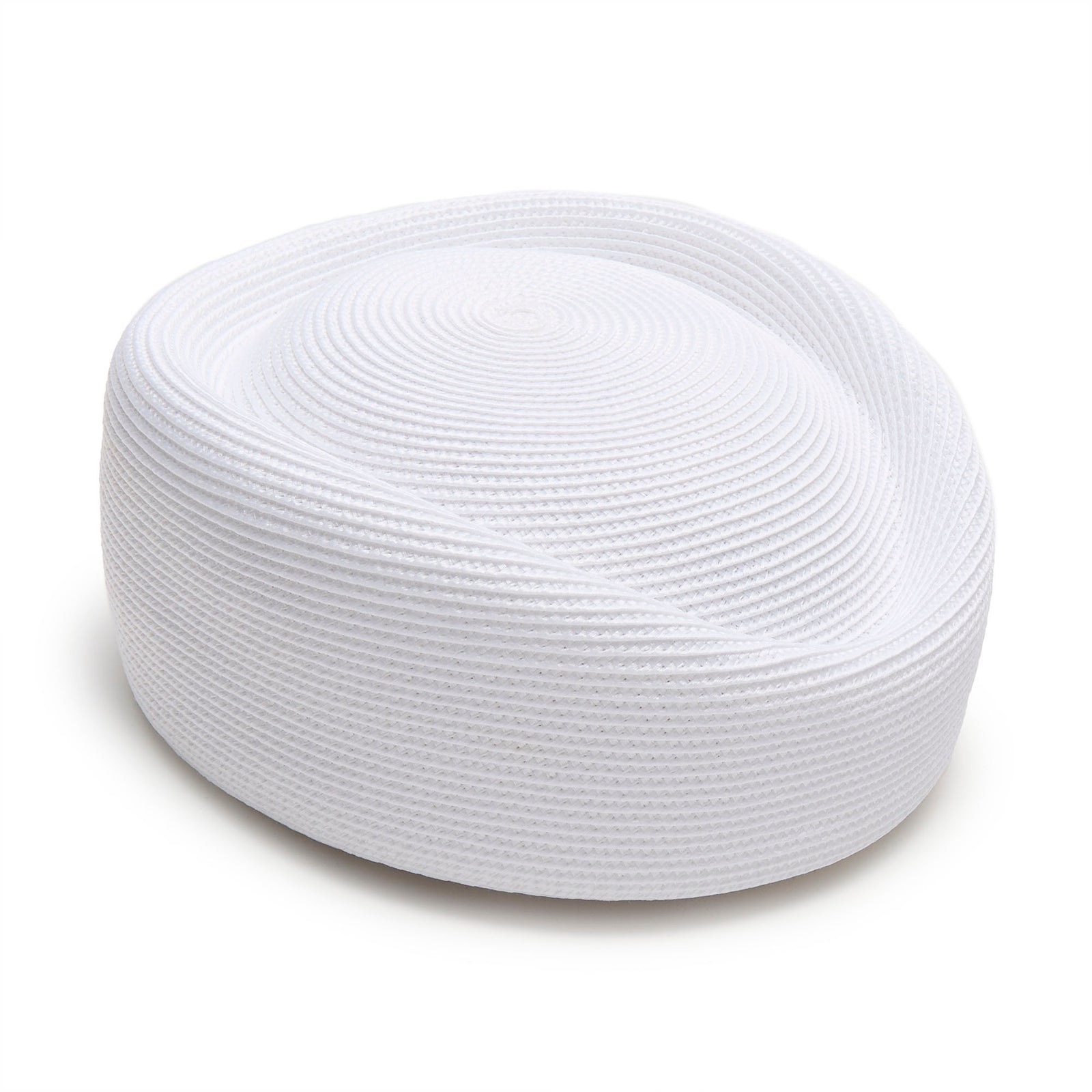 Lele Sadoughi HATS IVORY CONTOURED STRAW WEAVE PILLBOX HAT