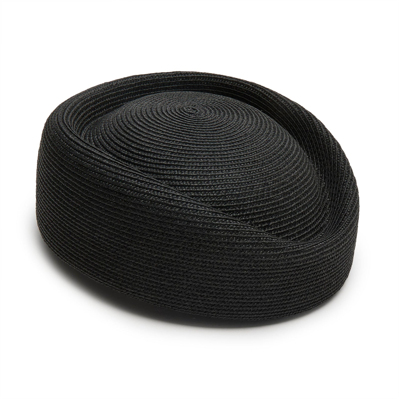 Lele Sadoughi HATS JET CONTOURED STRAW WEAVE PILLBOX HAT