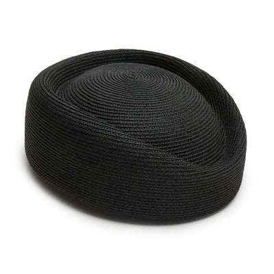 Lele Sadoughi HATS JET CONTOURED STRAW WEAVE PILLBOX HAT