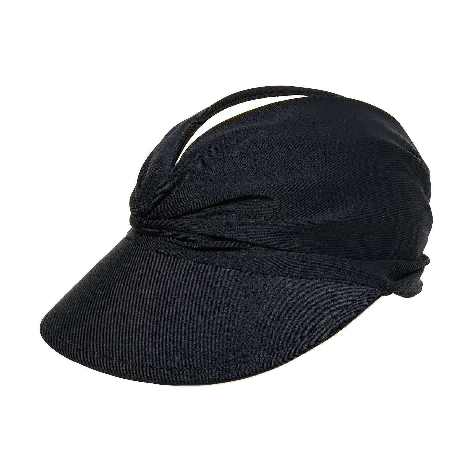 Lele Sadoughi HATS JET LISA RUCHED VISOR