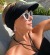 Lele Sadoughi HATS JET LISA RUCHED VISOR