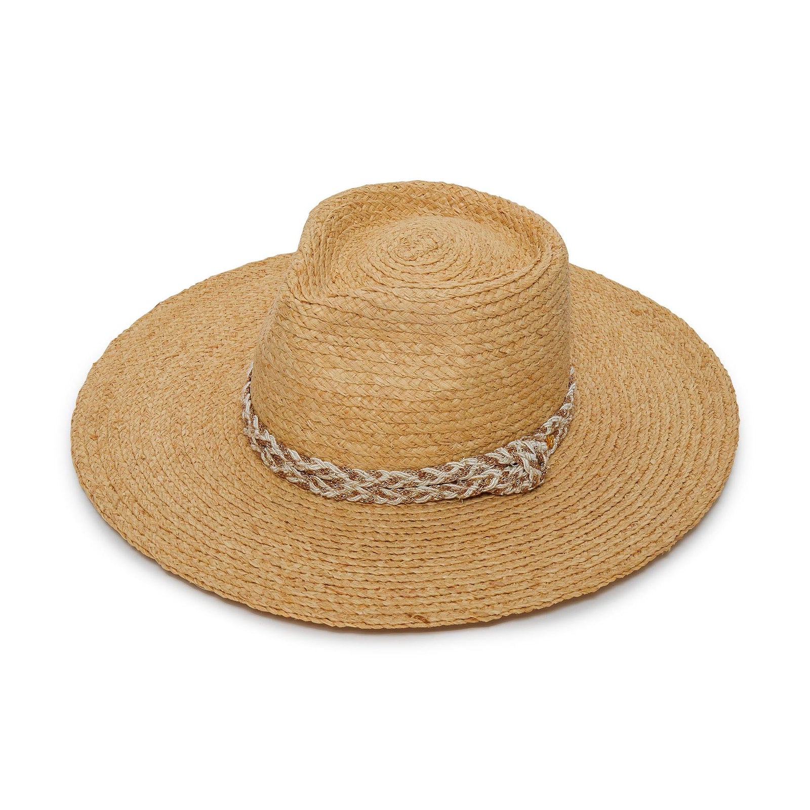 LELE SADOUGHI HATS NATURAL BRAIDED ROPE STRAW HAT
