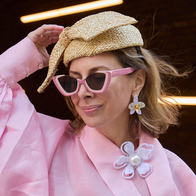 Lele Sadoughi HATS NATURAL OVERSIZED BOW FASCINATOR