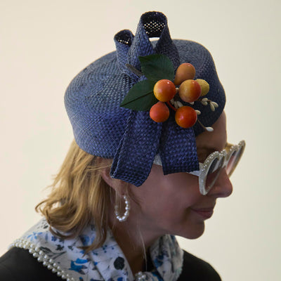 Lele Sadoughi HATS NAVY BERRY LOOP FASCINATOR