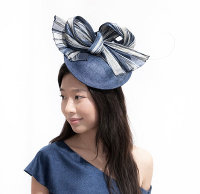 Lele Sadoughi HATS NAVY KIMBERLY FASCINATOR