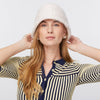 Lele Sadoughi HATS ONE SIZE IVORY FAUX MOHAIR PEARL EMBELLISHED BUCKET HAT