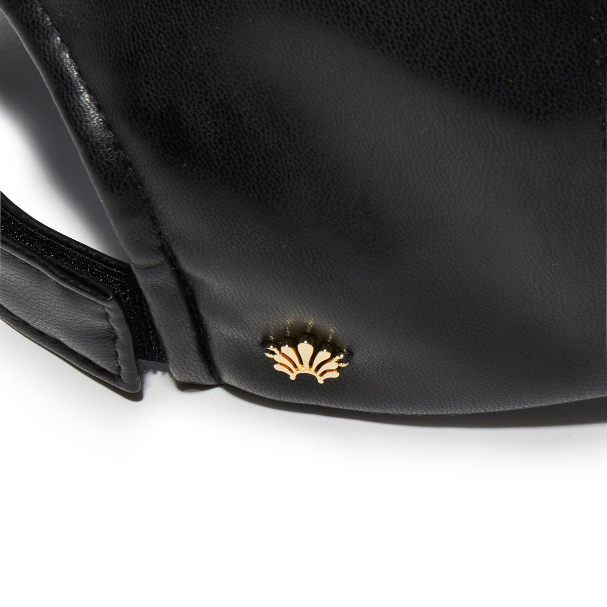 Lele Sadoughi HATS ONE SIZE JET FAUX LEATHER BASEBALL CAP