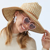Lele Sadoughi HATS ONE SIZE / NATURAL NATURAL STRAW CHECKERED HAT