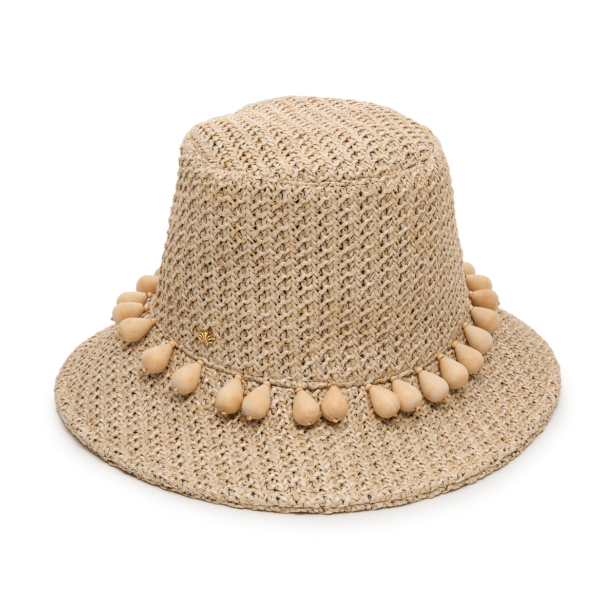 Lele Sadoughi HATS ONE SIZE NATURAL SEDONA WOODEN DROP RAFFIA HAT