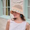 Lele Sadoughi HATS ONE SIZE TURQUOISE IVORY  MAYA PEARL ANCHOR BUCKET HAT